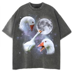 Comfort Colors Dark Gray Goose Graphic Tee, Size Small